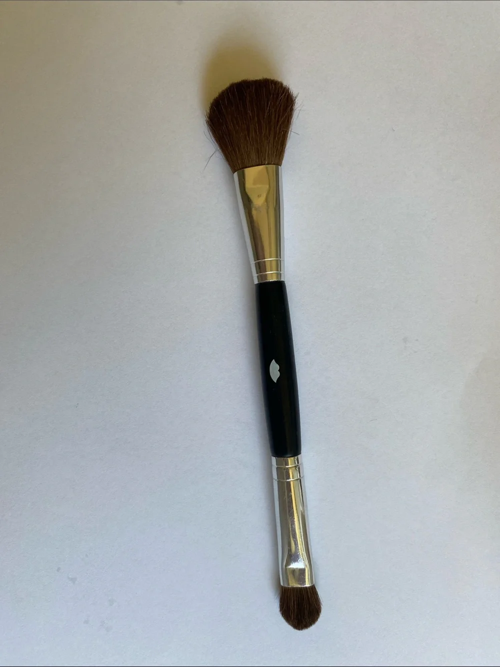 Laura Geller Black Double-Ended Makeup Brush with Brown Bristles new no tags